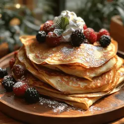 The history of crepes dates back to the 13th century in Brittany, France, where they were first made from buckwheat flour. Traditionally, these savory galettes were filled with local ingredients such as cheese, eggs, and ham. As crepes gained popularity, they evolved into the sweeter versions we know today, made primarily with all-purpose flour. The introduction of sweet fillings, including fruits, chocolate, and whipped cream, transformed crepes into a dessert staple. This evolution highlights how food can transcend cultural boundaries, adapting and integrating into diverse culinary traditions.