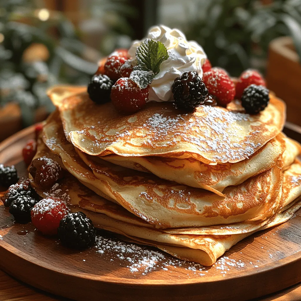 The history of crepes dates back to the 13th century in Brittany, France, where they were first made from buckwheat flour. Traditionally, these savory galettes were filled with local ingredients such as cheese, eggs, and ham. As crepes gained popularity, they evolved into the sweeter versions we know today, made primarily with all-purpose flour. The introduction of sweet fillings, including fruits, chocolate, and whipped cream, transformed crepes into a dessert staple. This evolution highlights how food can transcend cultural boundaries, adapting and integrating into diverse culinary traditions.
