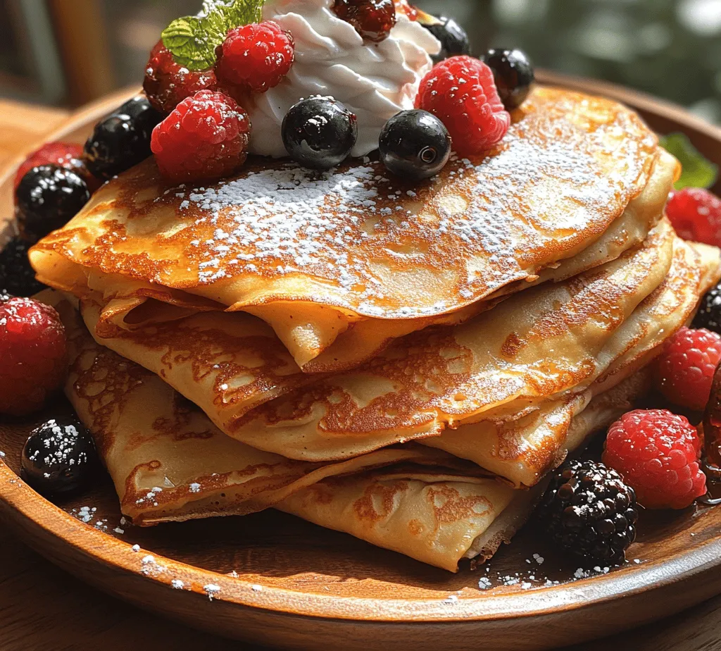 The history of crepes dates back to the 13th century in Brittany, France, where they were first made from buckwheat flour. Traditionally, these savory galettes were filled with local ingredients such as cheese, eggs, and ham. As crepes gained popularity, they evolved into the sweeter versions we know today, made primarily with all-purpose flour. The introduction of sweet fillings, including fruits, chocolate, and whipped cream, transformed crepes into a dessert staple. This evolution highlights how food can transcend cultural boundaries, adapting and integrating into diverse culinary traditions.