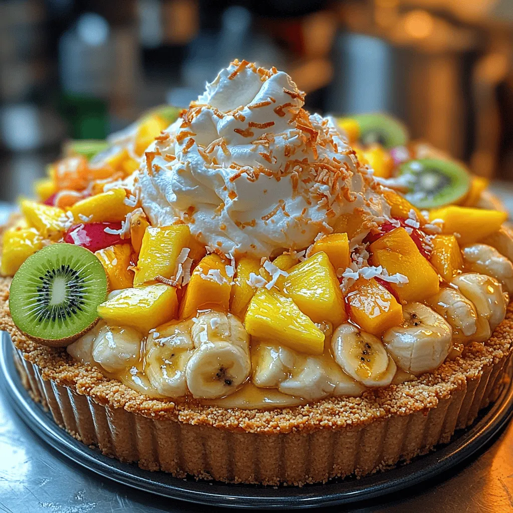 Imagine a dessert that transports you straight to a sun-kissed beach, with the gentle rustle of palm trees and the sound of waves lapping at the shore. Enter the Tropical Paradise Pie—a delightful treat bursting with the vibrant flavors of the tropics. This pie combines the sweetness of ripe fruits, the creamy richness of coconut, and a hint of citrus zest, creating a refreshing dessert that’s not only indulgent but also incredibly satisfying.