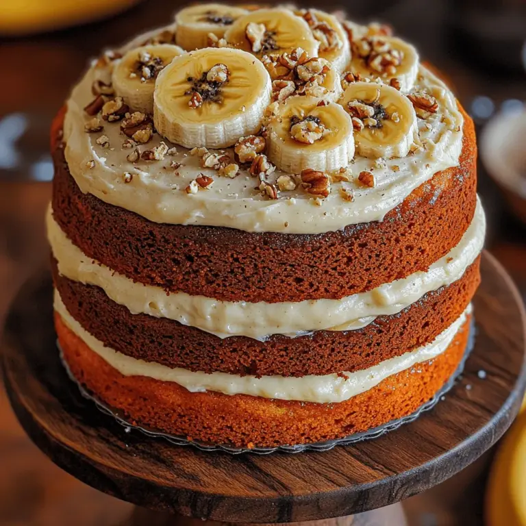 In recent years, banana-based desserts have gained immense popularity among home bakers and dessert enthusiasts alike. From simple banana bread to elaborate pastries, bananas lend their natural sweetness and rich flavor to a variety of treats. One standout creation is the Banana Bliss Cake, a sumptuous dessert that perfectly marries the sweetness of ripe bananas with a moist, tender crumb. This cake is not only a treat for the taste buds but also a feast for the eyes, making it an ideal centerpiece for any occasion.
