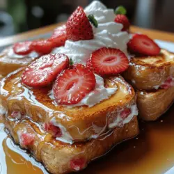 Welcome to the world of Strawberry Cheesecake Stuffed French Toast, where the classic breakfast dish meets the indulgent flavors of creamy cheesecake and vibrant, fresh strawberries. This delightful twist on traditional French toast is not just a meal; it’s an experience that transforms a simple morning into a celebration. Imagine biting into a fluffy piece of golden-brown French toast, only to discover a luscious cheesecake filling oozing with the essence of sweet strawberries. It’s a heavenly combination that will make your taste buds dance with joy.