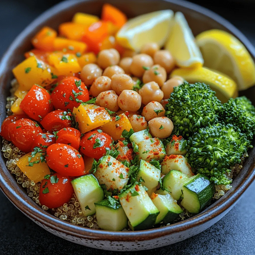 Quinoa, often touted as a superfood, serves as the perfect base for our Rainbow Veggie Bowl. This ancient grain is not only gluten-free but also packs a serious nutritional punch. Quinoa is a complete protein, which means it contains all nine essential amino acids that our bodies cannot produce on their own. This makes it an excellent choice for vegetarians and vegans looking to ensure they are meeting their protein needs.