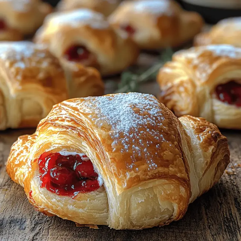 Indulgent pastries have long held a cherished place in the hearts of food lovers, gracing brunch menus and dessert tables alike with their irresistible charm. Among the myriad of pastry options, croissants stand out as a symbol of culinary elegance and comfort. The combination of flaky layers and rich fillings makes them a perfect choice for any occasion, whether you’re hosting a cozy brunch or treating yourself to a sweet afternoon snack. One such delightful variation is the cherry cream cheese croissant, which marries the creamy decadence of cream cheese with the vibrant sweetness of cherry pie filling.