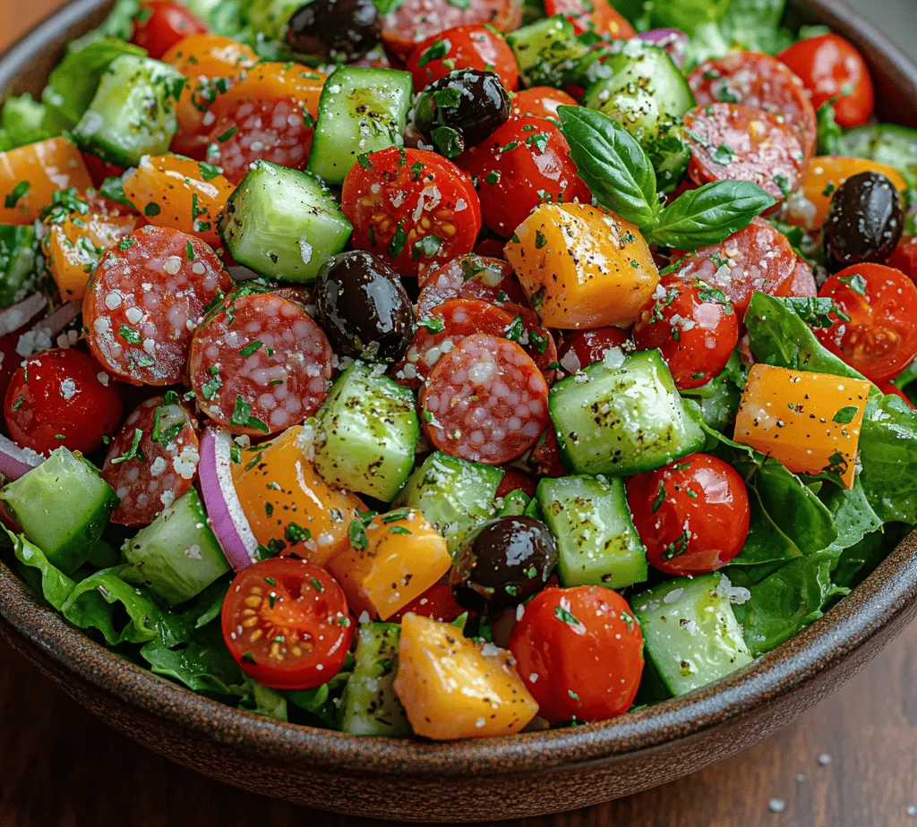 The Italian Grinder Salad is a delightful dish that showcases the vibrant flavors and fresh ingredients typical of Italian cuisine. This colorful salad not only serves as a refreshing light meal but also makes an excellent side dish for gatherings and family dinners. With its mix of crisp vegetables, savory meats, and rich cheeses, the Italian Grinder Salad is a celebration of taste and texture that anyone can master in just a short time.