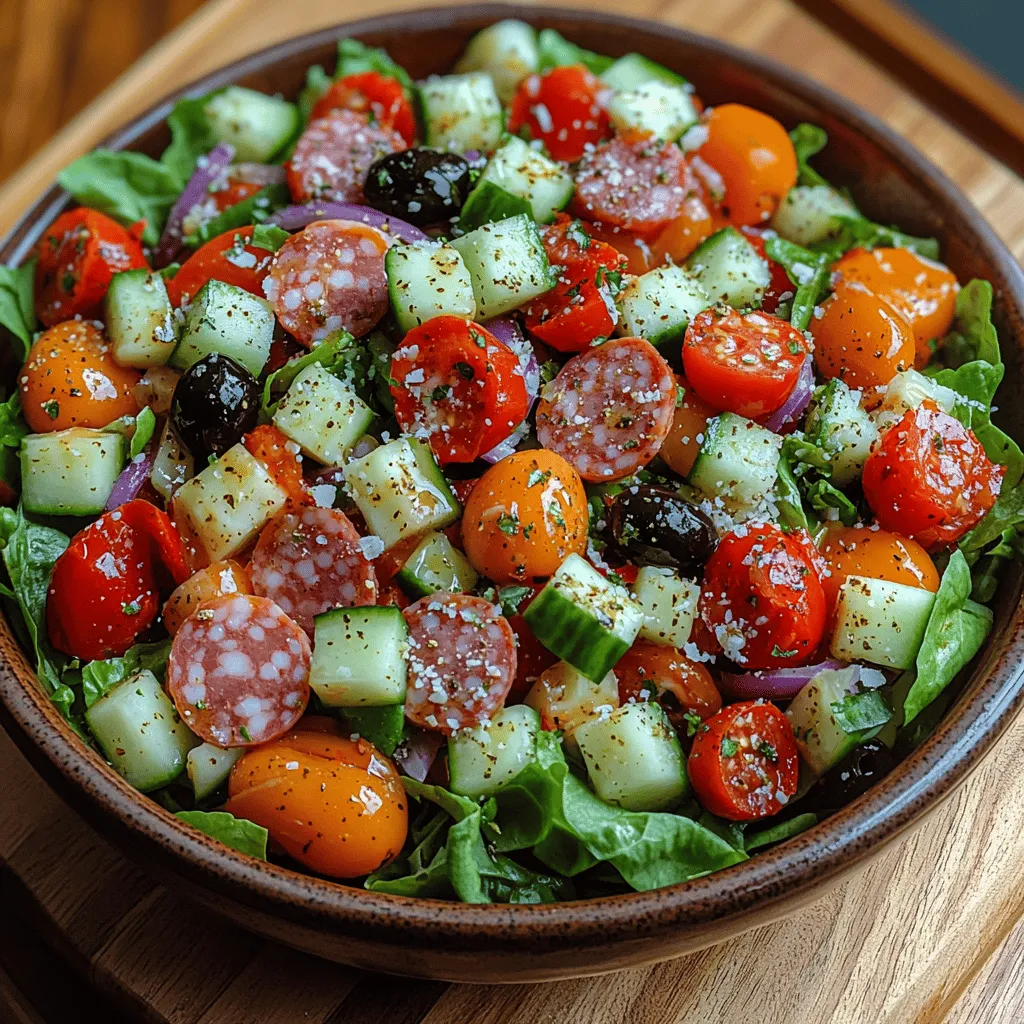 The Italian Grinder Salad is a delightful dish that showcases the vibrant flavors and fresh ingredients typical of Italian cuisine. This colorful salad not only serves as a refreshing light meal but also makes an excellent side dish for gatherings and family dinners. With its mix of crisp vegetables, savory meats, and rich cheeses, the Italian Grinder Salad is a celebration of taste and texture that anyone can master in just a short time.