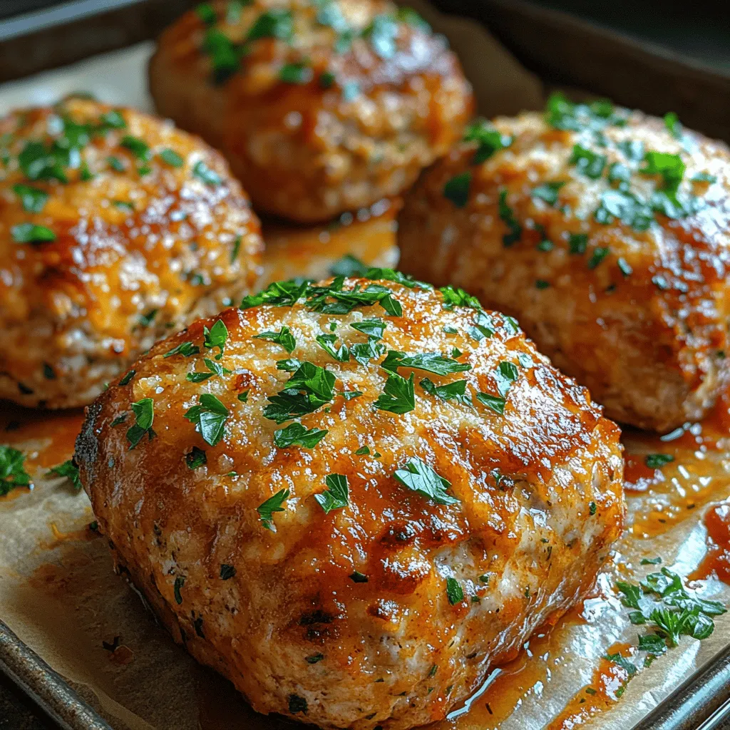 Garlic Parmesan Chicken Meatloaves are not just for special occasions; they are perfect for any day of the week! This dish is incredibly versatile, making it suitable for family dinners, meal prep, or even a cozy gathering with friends. The combination of ground chicken and aromatic garlic creates a light yet satisfying meal, while the addition of Parmesan cheese adds a rich, creamy flavor that enhances the overall experience.