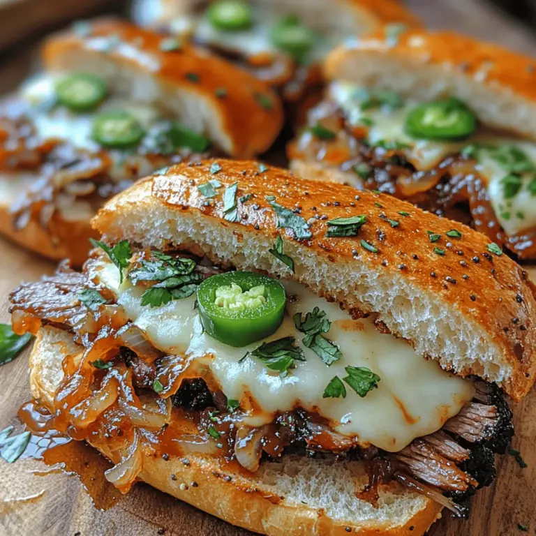 If you’re a fan of hearty sandwiches that deliver a punch of flavor, then Smoky BBQ Brisket Melts are the ultimate comfort food to try. This dish takes the classic concept of a sandwich and elevates it with the rich, smoky flavors of tender brisket, gooey melted cheese, and a medley of savory toppings. The result is a mouthwatering combination that captures the essence of barbecue while providing an indulgent twist that’s perfect for any occasion.