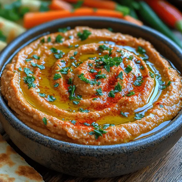 Hummus has become a beloved staple in kitchens around the world, known not only for its rich flavor and creamy texture but also for its impressive nutritional profile. This versatile dip is primarily made from chickpeas and has earned a reputation as a healthy snack option, perfect for spreading on pita bread, drizzling over salads, or enjoying with a variety of fresh vegetables. Among the myriad of hummus variations available, one standout recipe is Roasted Red Pepper Bliss Hummus. This delectable twist on traditional hummus infuses sweet, smoky roasted red peppers, elevating the flavor profile while introducing an array of health benefits.