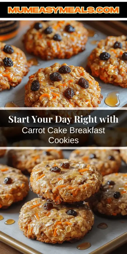 Start your day off right with delicious carrot cake breakfast cookies! These nutritious treats blend the iconic flavors of carrot cake with wholesome ingredients like shredded carrots, oats, and natural sweeteners. Packed with vitamins and fiber, they're perfect for busy mornings or a guilt-free snack. Discover how to make these chewy cookies and enjoy the warm spices and satisfying texture that will keep you energized all morning long!