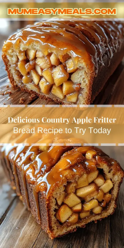 Discover the joy of baking with Country Apple Fritter Bread, a delightful recipe that combines sweet, tart apples with warm spices and a luscious glaze. Perfect for breakfast, brunch, or as an afternoon treat, this bread is a comforting throwback to home-baked goodness. Learn about the essential ingredients that create its irresistible flavor and texture. Bake this bread to warm your home and create lasting memories, making it a beloved favorite for all.