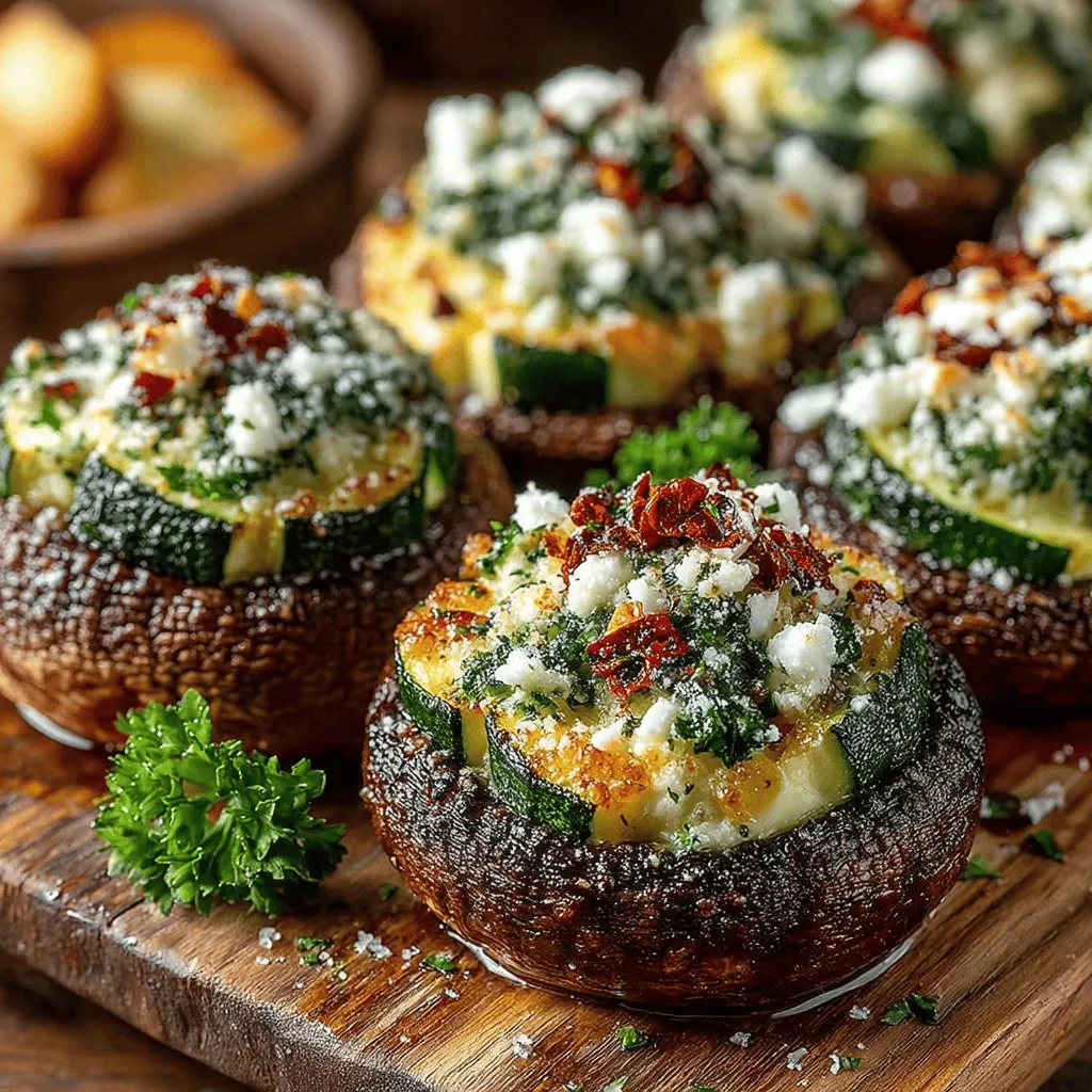 To create a delightful filling for your Zesty Zucchini Feta Stuffed Mushrooms, start by finely grating the zucchini. This method helps to release excess moisture, which is crucial for achieving a perfect texture in your filling. After grating, place the zucchini in a clean kitchen towel or cheesecloth and squeeze out as much liquid as possible. This step might seem tedious, but it greatly enhances the final dish's consistency by preventing the filling from becoming soggy.