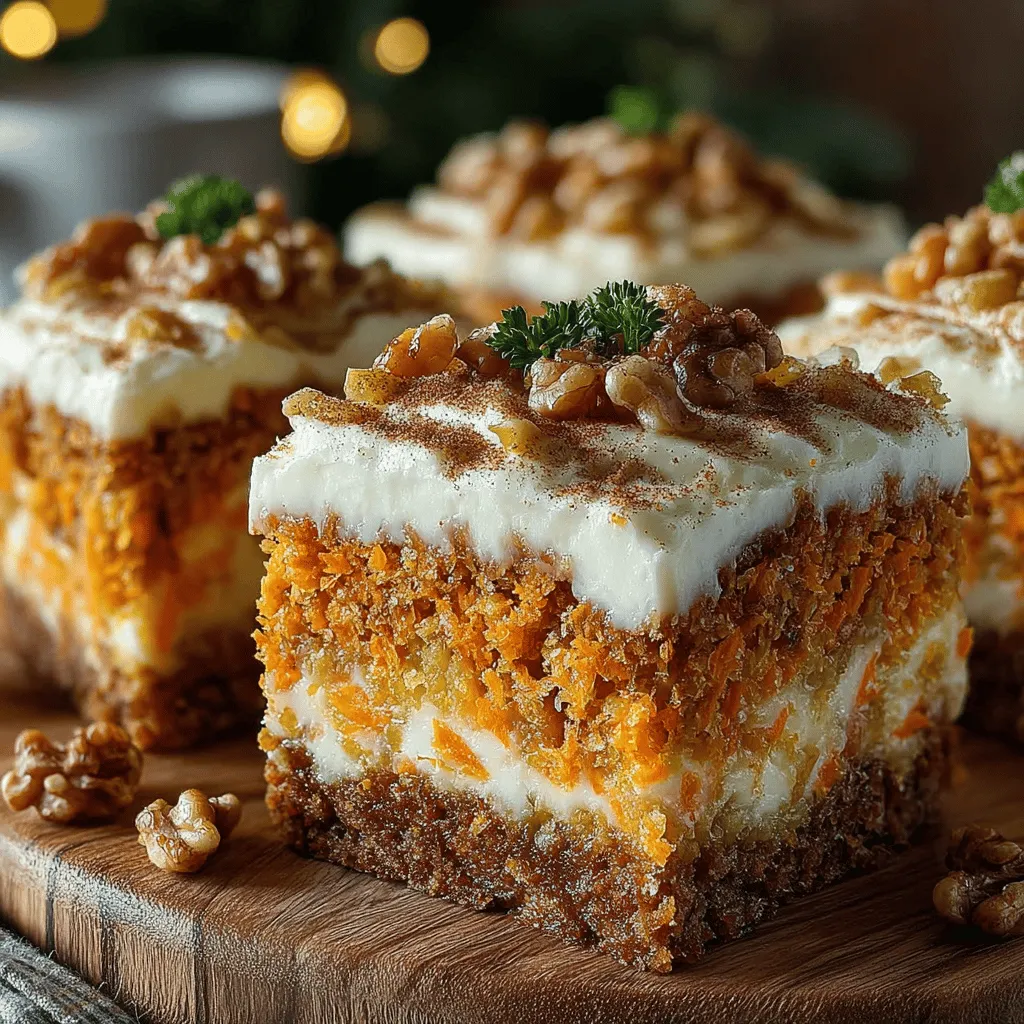 In the ever-evolving world of desserts, the fusion of classic flavors with modern techniques has led to the creation of delightful new treats. One such innovation is the Frosty Carrot Cake Squares, a unique dessert that merges the beloved taste of traditional carrot cake with the refreshing chill of frozen yogurt. This clever combination appeals to both carrot cake enthusiasts and frozen dessert lovers, making it a must-try for anyone looking to indulge in a sweet yet revitalizing treat.