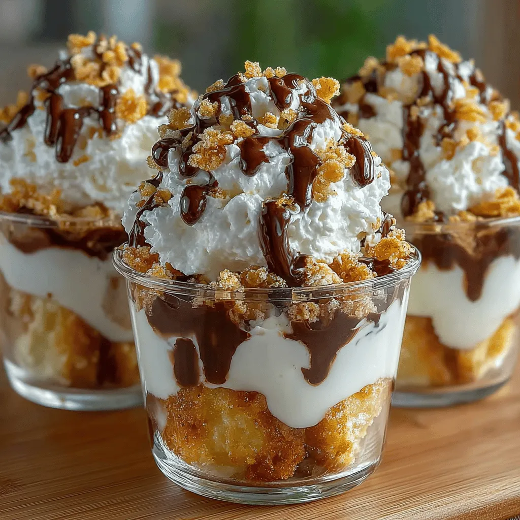 Indulging in a dessert that masterfully combines warm, crispy churros with the cool, creamy delight of frozen yogurt is a guaranteed way to satisfy your sweet tooth. The Frozen Yogurt Churro Crunch Cups are a unique treat that marries the rich flavors of traditional churros with the refreshing taste of yogurt, creating a dessert experience that is both comforting and invigorating. Perfect for any occasion, these cups are suitable for casual family gatherings, summer parties, or even as a delightful after-dinner treat.