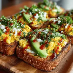 If you’re searching for a breakfast or brunch option that strikes the perfect balance between indulgent and satisfying, look no further than Spicy Green Chili Egg Toast Melts. This recipe captures the essence of a hearty morning meal with its delightful fusion of flavors. Imagine biting into perfectly toasted bread, topped with a creamy egg mixture infused with the vibrant heat of green chili and the freshness of cilantro. Each mouthful offers a delightful crunch from the toast, paired with the rich, velvety texture of the eggs, making it a dish that transcends typical breakfast fare.