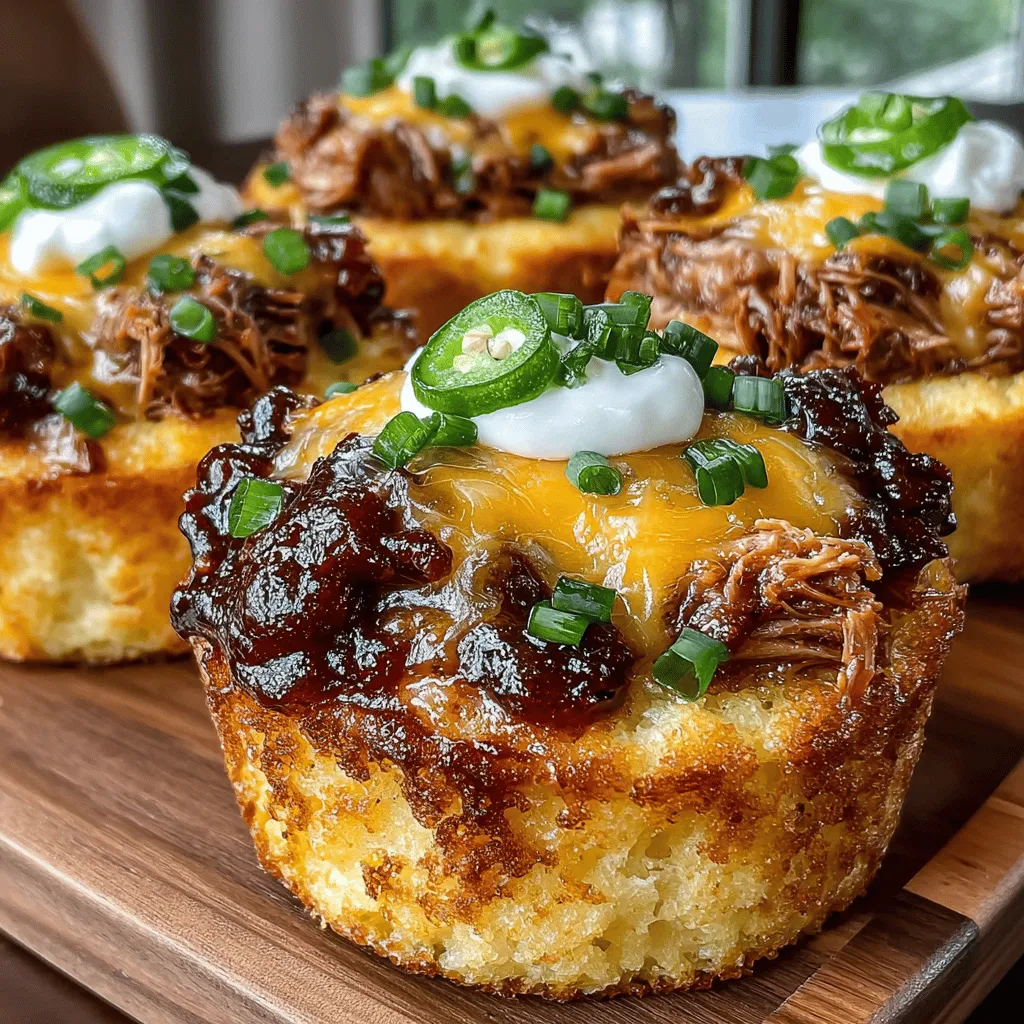 Mini BBQ Chicken Cornbread Bowls are a delectable combination of smoky barbecue chicken nestled in a fluffy cornbread bowl. This dish is perfect for a variety of occasions, whether you're hosting a backyard BBQ, looking for a tasty appetizer for your next gathering, or simply craving a light meal that satisfies. With their bite-sized portions, these cornbread bowls are not only fun to eat but also incredibly versatile, allowing you to customize the fillings and toppings to suit your taste.