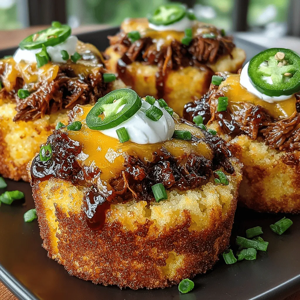 Mini BBQ Chicken Cornbread Bowls are a delectable combination of smoky barbecue chicken nestled in a fluffy cornbread bowl. This dish is perfect for a variety of occasions, whether you're hosting a backyard BBQ, looking for a tasty appetizer for your next gathering, or simply craving a light meal that satisfies. With their bite-sized portions, these cornbread bowls are not only fun to eat but also incredibly versatile, allowing you to customize the fillings and toppings to suit your taste.