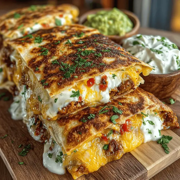 Spicy Green Chili Turkey Quesadilla Squares are a delightful and versatile dish that perfectly blend savory flavors with a satisfying crunch. This recipe is not just about filling a tortilla; it's about creating a culinary experience that pleases the palate and warms the soul. The combination of ground turkey, zesty green chilies, and a melty cheese blend results in a dish that is both comforting and exciting. Whether you're preparing a quick weeknight meal, hosting a gathering, or simply craving a snack, these quesadilla squares are sure to impress.