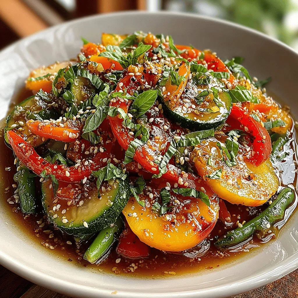 Delve into the vibrant world of flavors with our Peachy Veggie Stir Fry, a delightful dish that beautifully marries the sweetness of ripe peaches with a medley of colorful vegetables. This recipe not only offers a feast for the eyes but also brings a healthy, nutritious option to your dinner table. Packed with essential vitamins, minerals, and a hint of Asian-inspired flair, this stir fry is perfect for a quick weeknight meal or an impressive dish for entertaining guests.