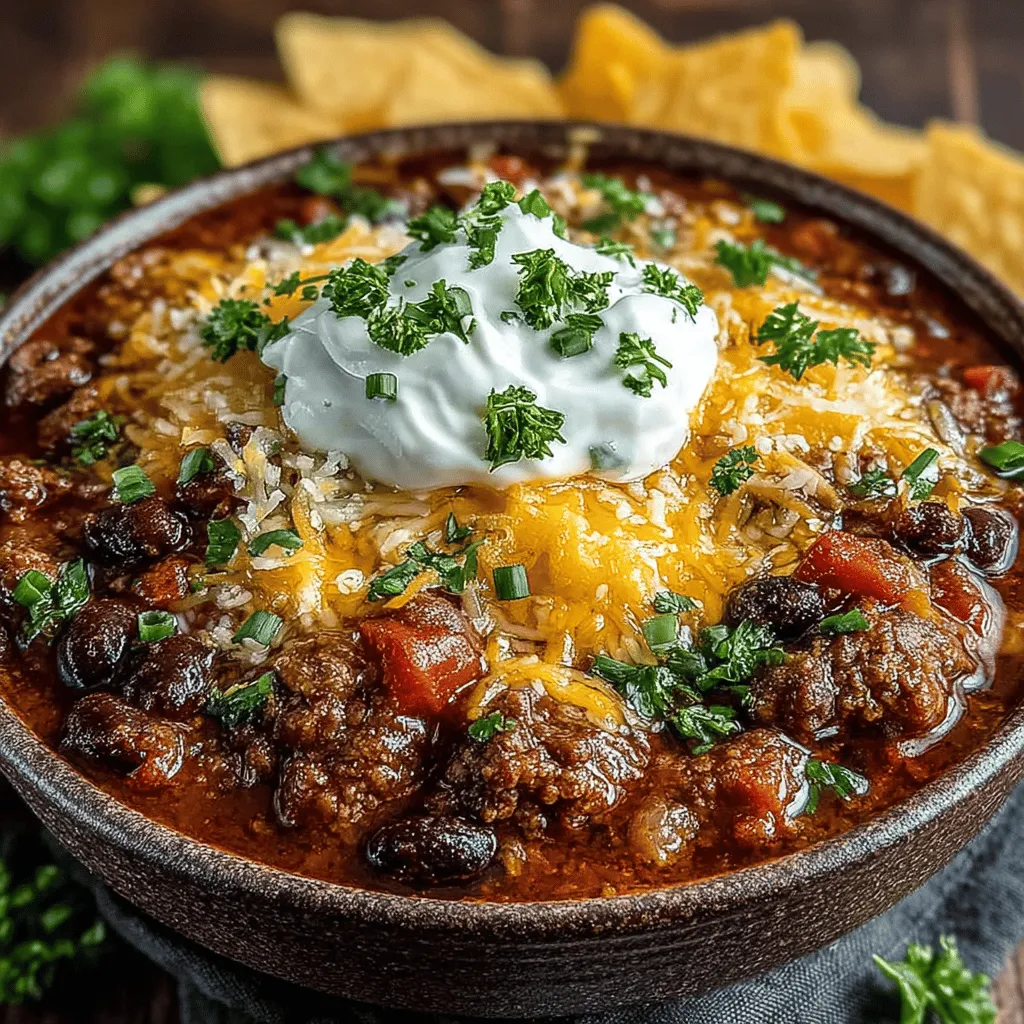 Welcome to the world of comfort food with the Cheesy Schoolyard Slow Cooker Chili—a dish that captures the essence of home-cooked goodness and the joy of sharing meals with loved ones. This hearty chili is not just a meal; it’s a warm hug in a bowl, perfect for busy weeknights when time is limited, or for casual gatherings where friends and family come together. With its rich blend of ground meat, beans, and spices, this recipe is designed to satisfy even the pickiest eaters, making it a beloved choice for both kids and adults alike.