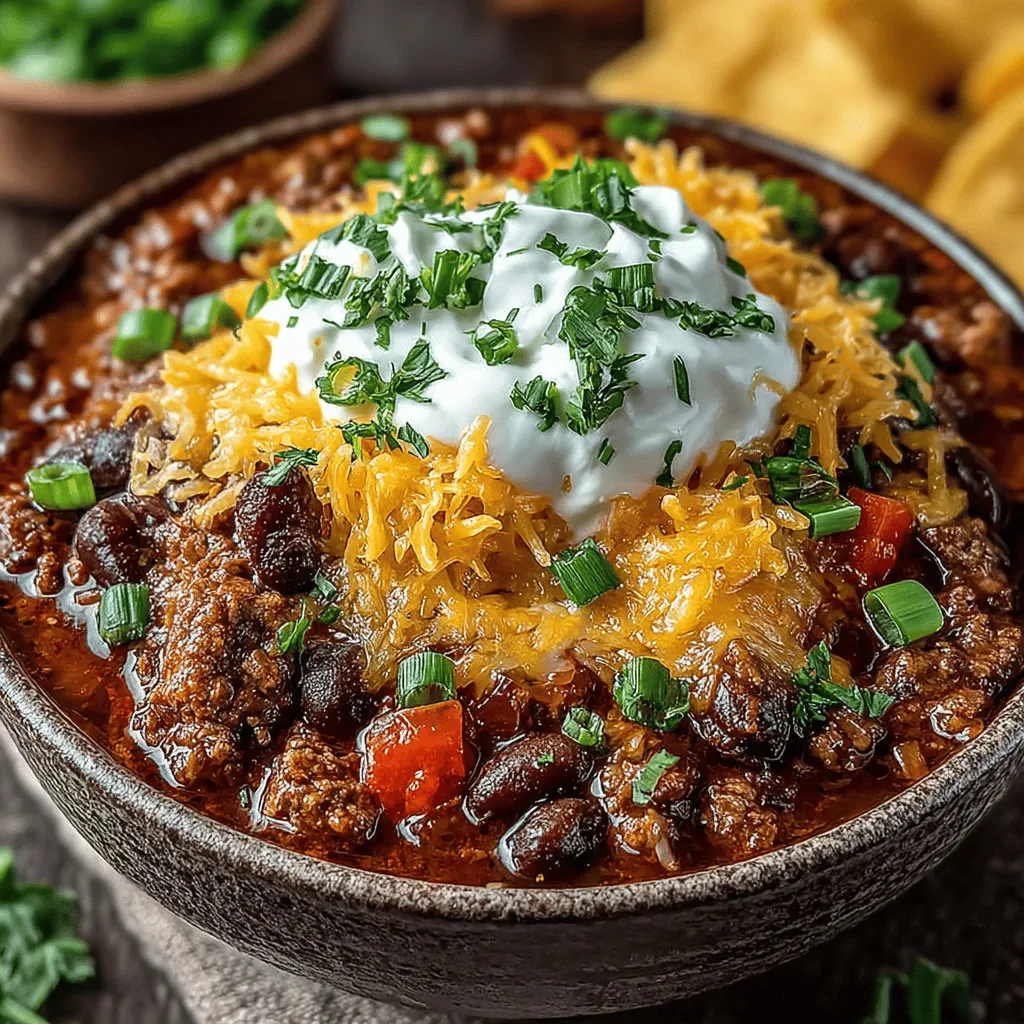 Welcome to the world of comfort food with the Cheesy Schoolyard Slow Cooker Chili—a dish that captures the essence of home-cooked goodness and the joy of sharing meals with loved ones. This hearty chili is not just a meal; it’s a warm hug in a bowl, perfect for busy weeknights when time is limited, or for casual gatherings where friends and family come together. With its rich blend of ground meat, beans, and spices, this recipe is designed to satisfy even the pickiest eaters, making it a beloved choice for both kids and adults alike.