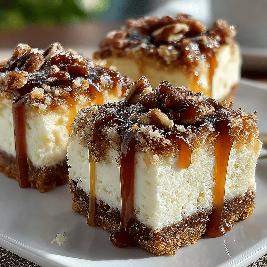Caramel Pecan Pumpkin Cheesecake Bars