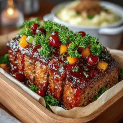 Meatloaf is a beloved classic that has graced family tables for generations, evoking feelings of warmth and nostalgia. This traditional comfort food, with its hearty texture and savory flavors, has evolved over the years to include various interpretations. Today, we are excited to share a unique twist on the classic meatloaf: the Cranberry Maple Glazed Meatloaf. This delightful rendition combines the rich flavors of ground beef and pork with a vibrant cranberry and maple glaze, creating a perfect balance of savory and sweet. It’s an ideal dish for family dinners or holiday gatherings, sure to impress your guests and satisfy your taste buds.