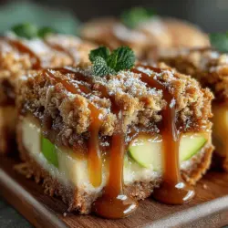 As the leaves start to change and the air turns crisp, nothing embodies the essence of fall quite like a plate of Sweet Harvest Caramel Apple Pie Bars. This delightful treat combines the warm, comforting flavors of spiced apples with a rich, indulgent caramel drizzle, making it the perfect dessert to share at gatherings or to enjoy solo on a cozy evening. The layers of buttery crust, sweet apple filling, and crunchy crumble topping create a harmonious blend that satisfies both the sweet tooth and the nostalgic yearning for autumn flavors.