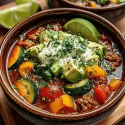When it comes to preparing the Slow Cooker Fresh Summer Chili, understanding the cooking times for both low and high settings is crucial to achieving the perfect balance of flavors and textures. If you’re using the low setting, allow your chili to cook for about 6 to 8 hours. This extended cooking time allows the ingredients to meld beautifully, creating a rich and deep flavor profile that is simply irresistible.