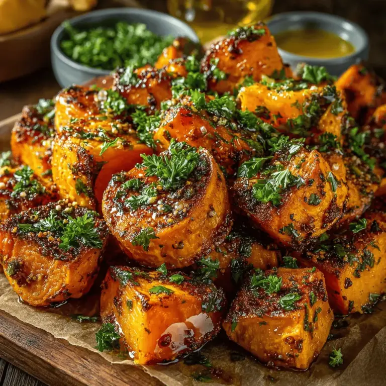 Sweet & Spicy Cinnamon Roasted Sweet Potatoes are a delightful culinary creation that perfectly marries warmth and vibrancy, making them a standout dish for any occasion. With their inviting aroma and colorful presentation, these roasted sweet potatoes are not just a feast for the eyes but also a treat for the taste buds. The dish features a harmonious blend of sweetness from the sweet potatoes, a hint of warmth from cinnamon, and a kick of spiciness from cayenne pepper. This unique flavor profile creates a comforting yet exciting experience that appeals to a wide range of palates.