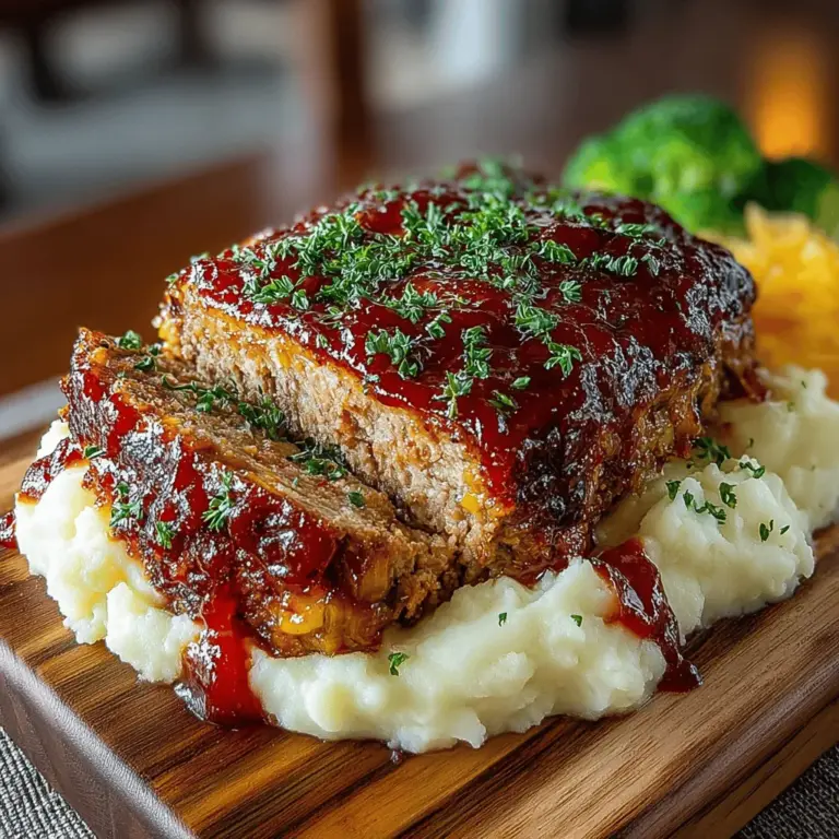When it comes to comfort food, few dishes can compete with the timeless appeal of meatloaf. The Savory Delight Meatloaf with Zesty Glaze takes this classic dish to new heights, offering a symphony of flavors that will warm your heart and satisfy your appetite. This meatloaf recipe is not just another version of a well-known dish; it brings together the rich, savory flavors of high-quality ground beef, a medley of fresh vegetables, and aromatic spices, all crowned with a tangy glaze that adds a delightful kick.