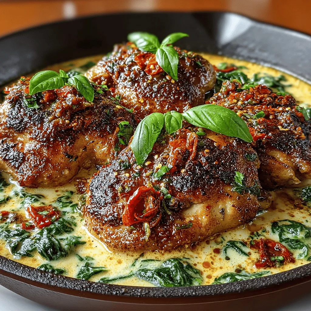 Creamy Tuscan Chicken with Spinach is a dish that encapsulates the heart of Italian cuisine, blending rich flavors with a rustic charm. Originating from the picturesque region of Tuscany, this dish combines tender chicken breasts with a luscious cream sauce, vibrant spinach, and the distinctive taste of sun-dried tomatoes. It represents not just a meal but an experience steeped in the traditions of Italian cooking, where each ingredient plays a vital role in creating a harmonious balance of flavors.