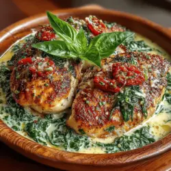 Creamy Tuscan Chicken with Spinach is a dish that encapsulates the heart of Italian cuisine, blending rich flavors with a rustic charm. Originating from the picturesque region of Tuscany, this dish combines tender chicken breasts with a luscious cream sauce, vibrant spinach, and the distinctive taste of sun-dried tomatoes. It represents not just a meal but an experience steeped in the traditions of Italian cooking, where each ingredient plays a vital role in creating a harmonious balance of flavors.