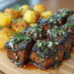 If you're on the hunt for a dish that combines rich flavors, satisfying textures, and the kind of indulgence that makes your taste buds dance, look no further than Sizzling Garlic Butter Steak Bites with Crispy Potatoes. This recipe is a celebration of culinary simplicity with a gourmet twist, featuring tender steak bites seared to perfection and paired with crispy, golden potatoes. Whether you're hosting a gathering, enjoying a family dinner, or simply looking to elevate your weeknight meals, this dish promises to impress and satisfy.