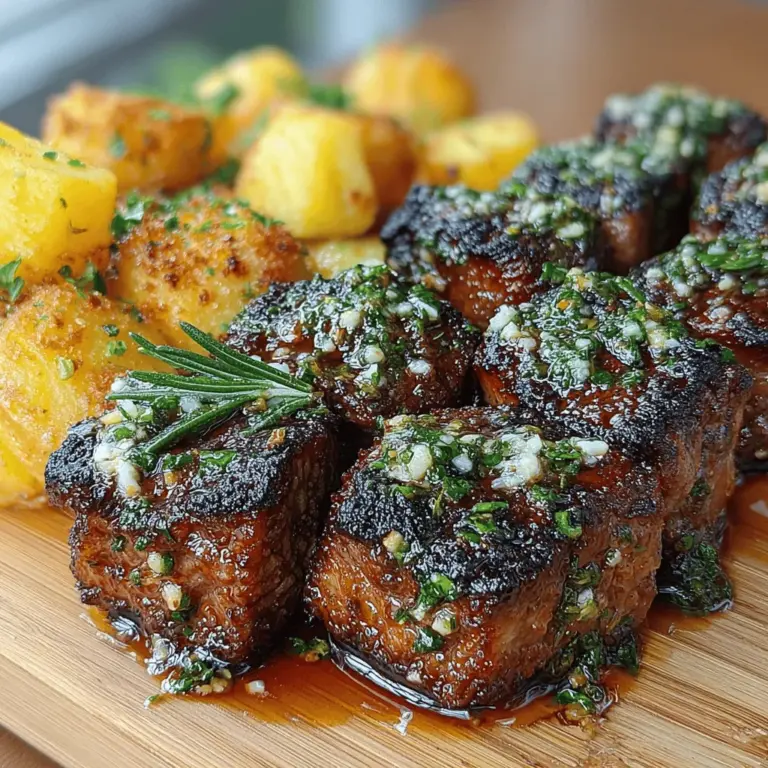 If you're on the hunt for a dish that combines rich flavors, satisfying textures, and the kind of indulgence that makes your taste buds dance, look no further than Sizzling Garlic Butter Steak Bites with Crispy Potatoes. This recipe is a celebration of culinary simplicity with a gourmet twist, featuring tender steak bites seared to perfection and paired with crispy, golden potatoes. Whether you're hosting a gathering, enjoying a family dinner, or simply looking to elevate your weeknight meals, this dish promises to impress and satisfy.
