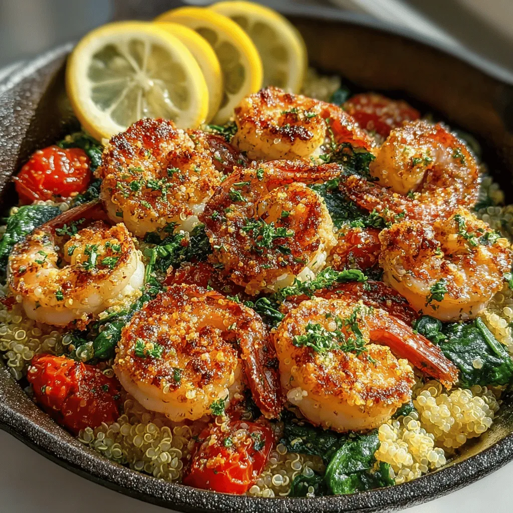 If you're searching for a dish that combines vibrant flavors with healthy ingredients, look no further than the Zesty One-Pan Lemon Garlic Shrimp & Quinoa. This delectable recipe marries succulent shrimp with the nutty goodness of quinoa, all enhanced by a medley of fresh vegetables and a zesty lemon-garlic sauce. Not only does it deliver a delightful burst of citrusy flavor, but it also provides a well-rounded, nutritious meal that can satisfy both your taste buds and your health goals.