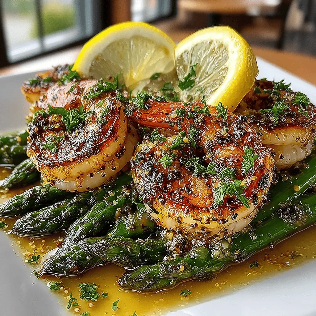 If you're looking for a quick and healthy dinner option that doesn't skimp on flavor, look no further than Zesty Lemon Garlic Shrimp & Asparagus Delight. This dish elegantly marries the succulent taste of shrimp with the crisp freshness of asparagus, creating a vibrant meal that's perfect for weeknight dinners or special occasions. With its bright flavors and simple preparation, this recipe is sure to become a staple in your kitchen.