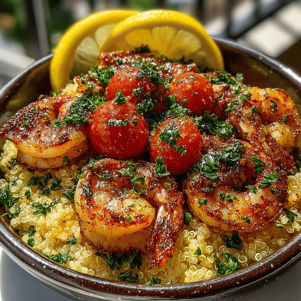 Zesty Lemon Garlic Shrimp & Quinoa Delight