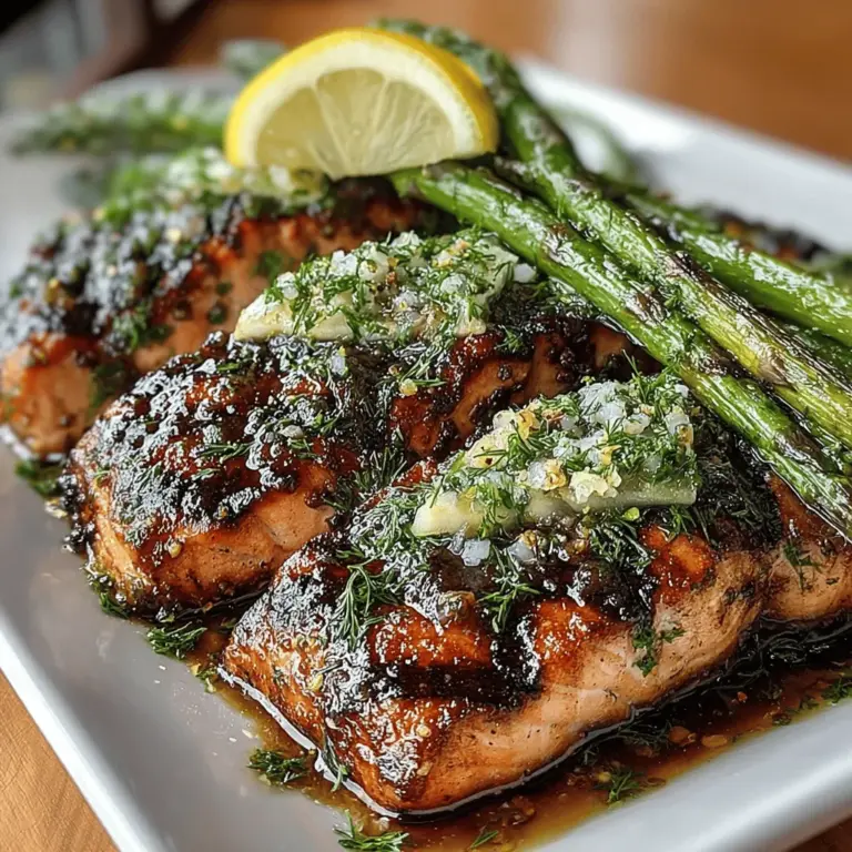 When it comes to vibrant and healthy meals, few dishes stand out as much as Zesty Lemon Herb Grilled Salmon with Asparagus. This dish is not only a feast for the senses, but it also brings together a delightful combination of flavors that elevate your dining experience. The succulent salmon, paired with crisp asparagus and bright citrus notes, creates a harmonious balance that is both refreshing and satisfying. Whether you're preparing a weeknight dinner or entertaining guests, this recipe is sure to impress.