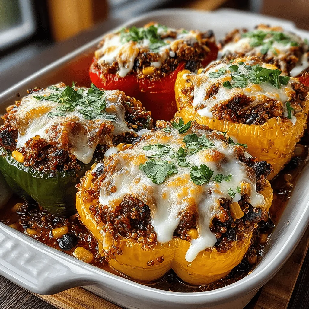 In the realm of comfort food, few dishes can compete with the heartwarming appeal of stuffed peppers. These vibrant, colorful creations not only catch the eye but also offer a hearty, satisfying meal that can please even the pickiest of eaters. This Cheesy Beef and Quinoa Stuffed Peppers recipe elevates the classic dish by introducing nutritious quinoa and a delightful blend of flavors. The combination of tender bell peppers, savory ground beef, and creamy cheese creates a symphony of taste and texture that is both comforting and nourishing.