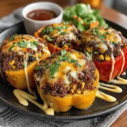 Cheesy Beef and Quinoa Stuffed Peppers: A Flavorful Journey