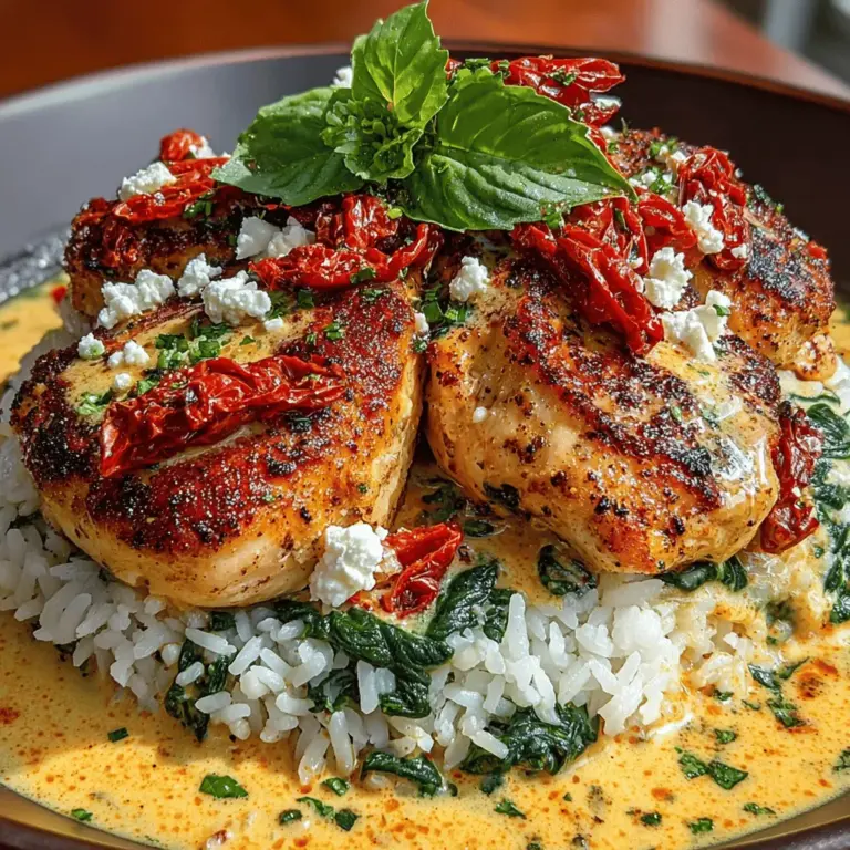 Creamy Tuscan Chicken with Spinach Rice is a dish that beautifully marries rich, savory flavors with the freshness of greens, creating a satisfying meal that appeals to the senses. The allure of this recipe lies not only in its decadent creamy sauce but also in its healthful inclusion of spinach, making it a guilt-free indulgence that both nourishes and delights. Whether you are preparing a cozy weeknight dinner or planning a special occasion feast, this dish is an excellent choice that is sure to impress family and guests alike.