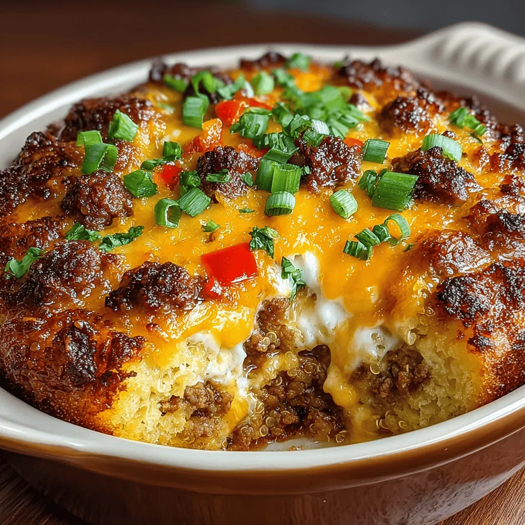 When it comes to family-friendly meals that are both nutritious and delicious, few dishes can compete with a Cheesy Turkey and Quinoa Casserole. This comforting one-dish wonder combines lean ground turkey, wholesome quinoa, and a medley of colorful vegetables, all enveloped in a gooey layer of melted cheese. Not only is it a feast for the taste buds, but it also checks all the boxes for a health-conscious meal, making it an excellent choice for busy weeknights or a relaxed family gathering.