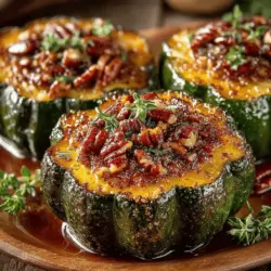 The first step in creating the perfect Honey Butter Roasted Acorn Squash is proper preparation of the squash itself. To start, choose a ripe acorn squash that has a rich, deep green color, indicating ripeness and full flavor. When it comes to cutting, use a sharp knife to halve the squash lengthwise. This technique not only makes it easier to scoop out the seeds but also promotes even cooking.