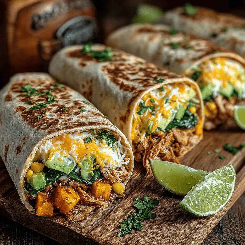 If you're searching for a delicious and nutritious meal that caters to the whole family, look no further than BBQ Chicken & Sweet Potato Fiesta Wraps. These wraps are not only packed with flavor but also provide a delightful mix of textures that make every bite a satisfying experience. Imagine tender, smoky grilled chicken paired with the natural sweetness of roasted sweet potatoes, all wrapped in a soft, whole wheat tortilla. This recipe strikes the perfect balance between indulgence and health, making it a fantastic choice for lunch, dinner, or even meal prep.
