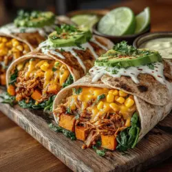 If you're searching for a delicious and nutritious meal that caters to the whole family, look no further than BBQ Chicken & Sweet Potato Fiesta Wraps. These wraps are not only packed with flavor but also provide a delightful mix of textures that make every bite a satisfying experience. Imagine tender, smoky grilled chicken paired with the natural sweetness of roasted sweet potatoes, all wrapped in a soft, whole wheat tortilla. This recipe strikes the perfect balance between indulgence and health, making it a fantastic choice for lunch, dinner, or even meal prep.