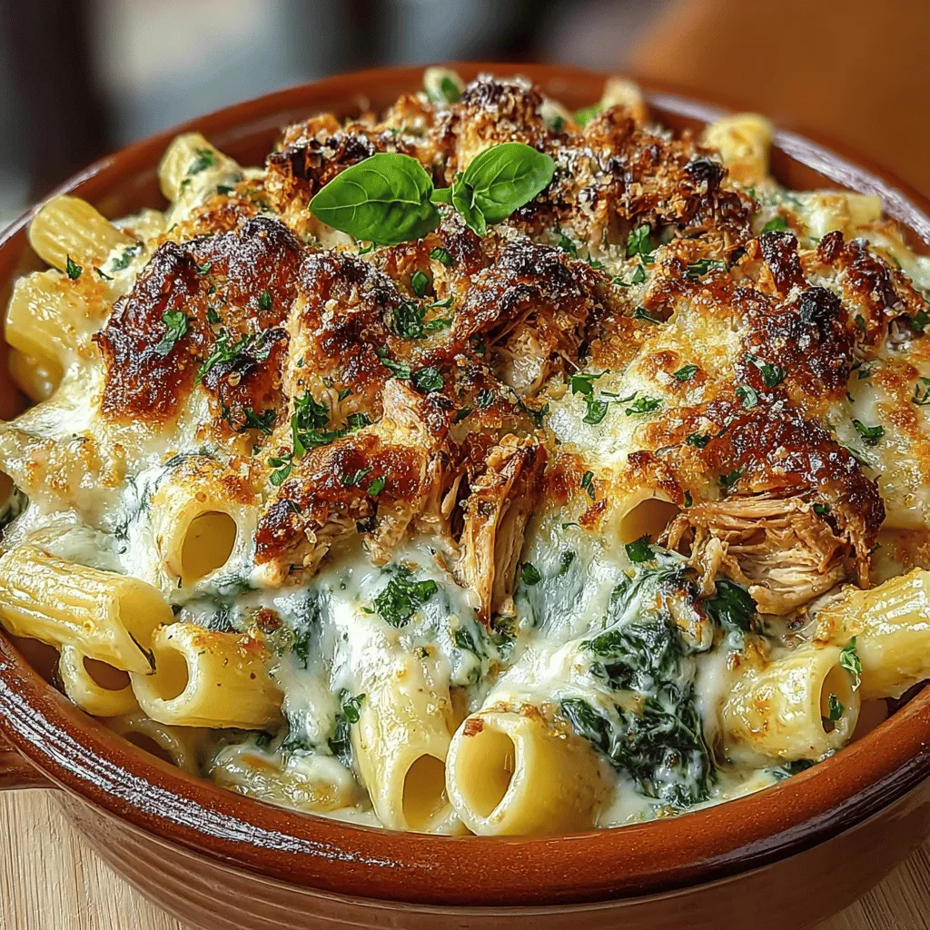 When it comes to comforting, family-friendly meals, few dishes can compete with a creamy chicken and spinach pasta bake. This delightful casserole combines tender chicken, fresh spinach, and al dente pasta enveloped in a rich, creamy sauce, all topped with golden, melted cheese. It's a dish that checks all the boxes: hearty, flavorful, and satisfying—making it a go-to option for busy weeknight dinners or casual gatherings with friends and family.