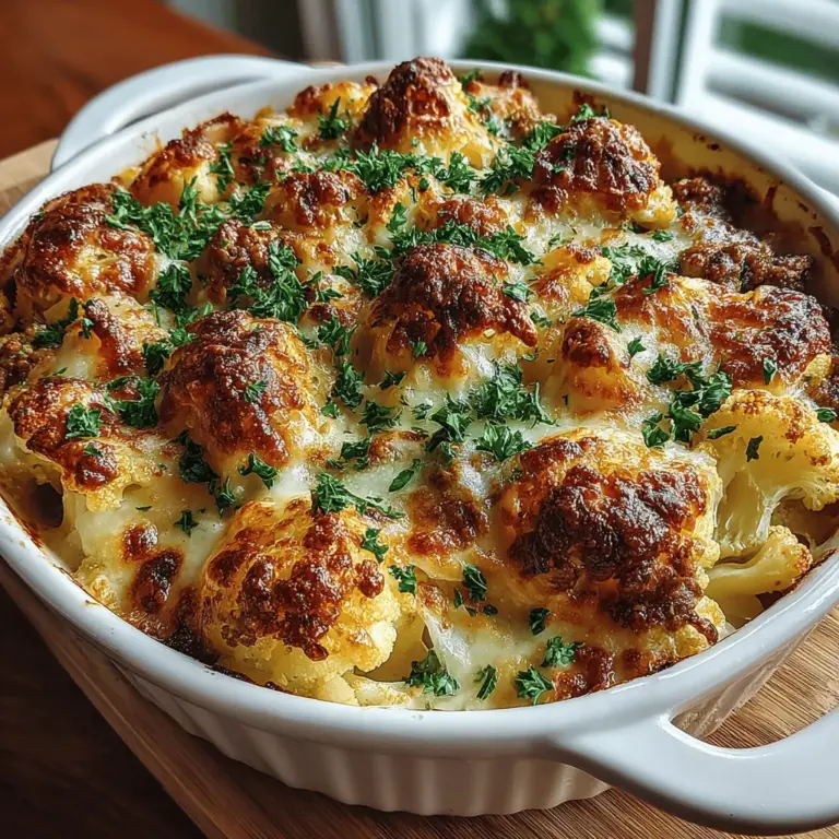 In the realm of nutritious comfort food, few dishes can compete with a delicious Cheesy Turkey and Cauliflower Bake. This recipe not only caters to your taste buds but also brings a healthy twist to traditional baked casseroles. Packed with lean protein and vibrant vegetables, this dish is a great way to enjoy a fulfilling meal without the guilt. Whether you're looking for a weeknight dinner option or a dish to impress guests, this Cheesy Turkey and Cauliflower Bake promises to deliver on both flavor and health benefits.