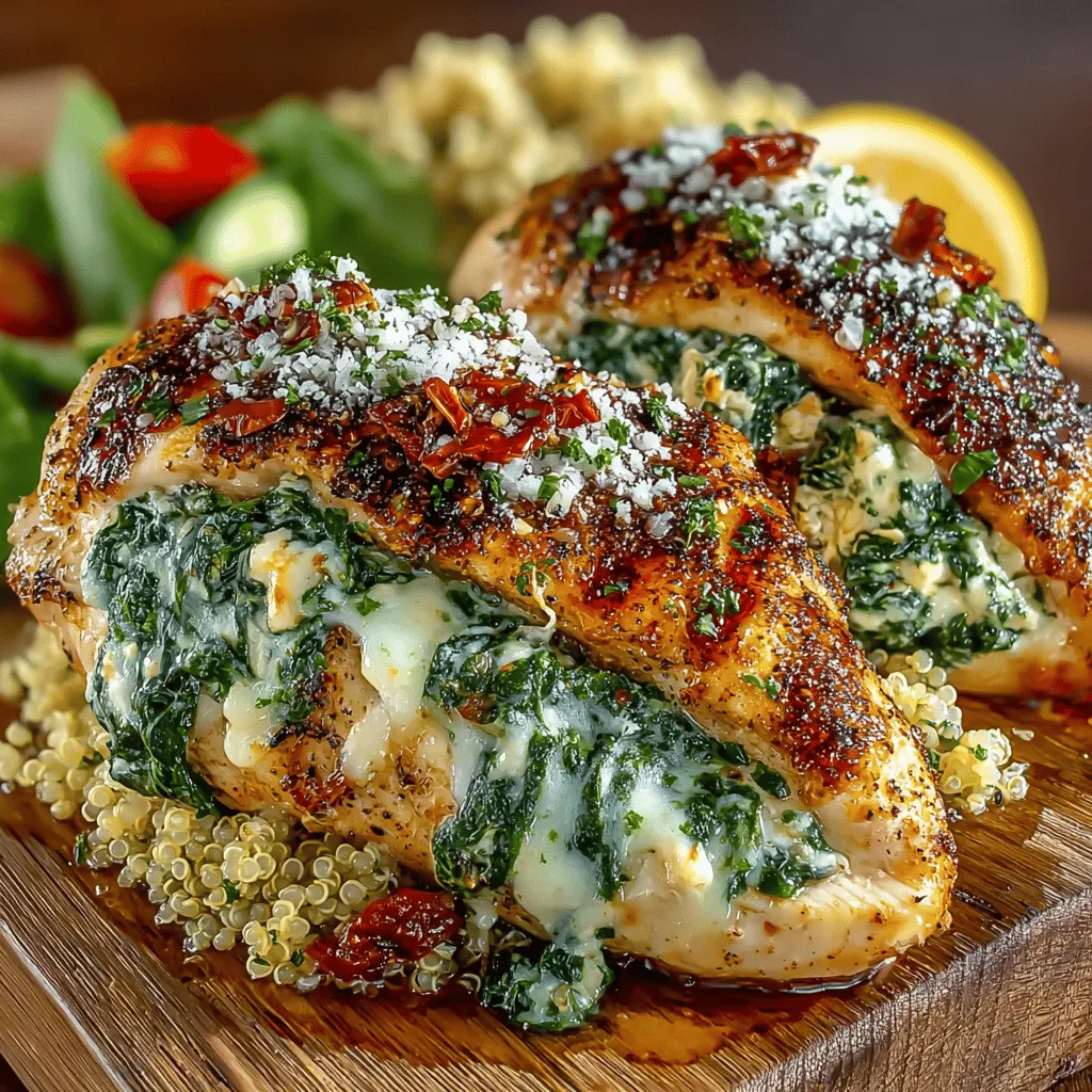 High-Protein Spinach and Feta Stuffed Chicken