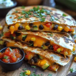Colorful Crunch Veggie & Black Bean Quesadillas: A Flavorful Delight